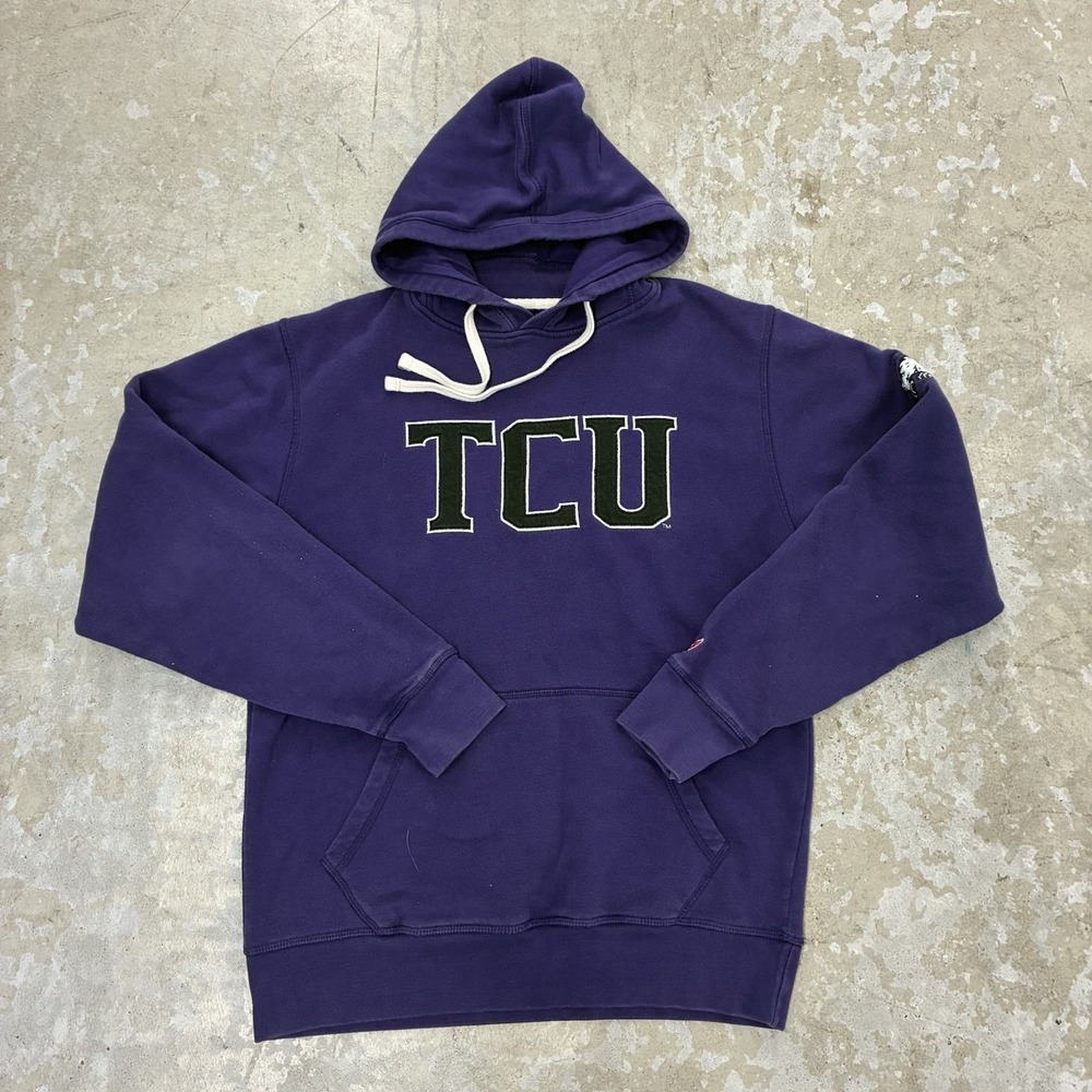 TCU Horned‎ Frogs Hoodie Mens Medium Purple League Football Pullover